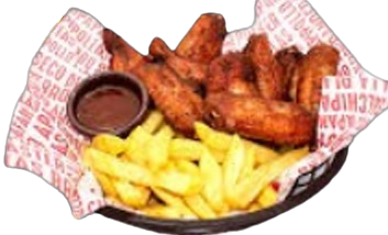 Alitas Con Papas